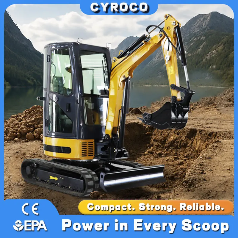 Minibagger 1 Tonne 2 Tonnen Kubota-Motor Maßgeschneiderter EURO-5-Bagger Dieselmotor Raupenbagger Schnelle Lieferung Image