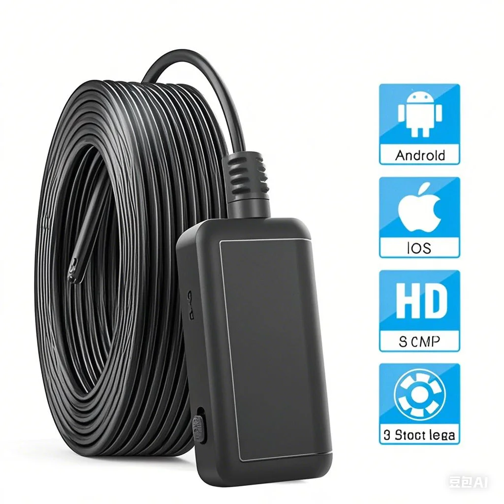 DDCAMERA WIFI-Endoskop, 5,5 mm WIFI-Industrie-Endoskop mit 6 LEDs, wasserdichte IP67-Inspektionskamera für Android und iOS Image