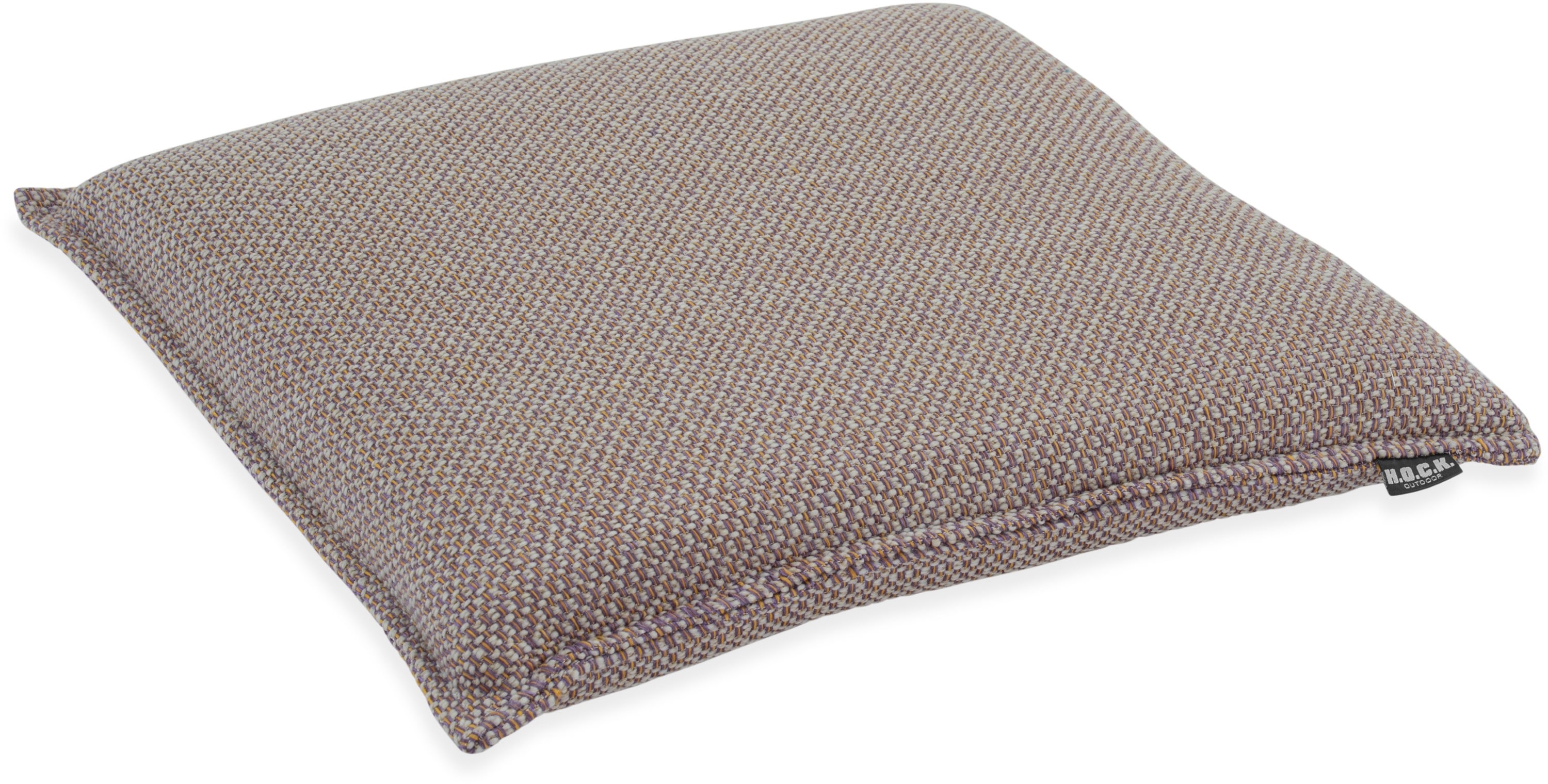 Sitzauflage H.O.C.K. "Linova", lila (pflaume,lila), B:40cm H:6cm, Obermaterial: 100% Polypropylen, Polsterauflagen, Outdoor Sitzkissen, 40x40x6cm, Stuhlkissen, salbei mint, gemustert Image