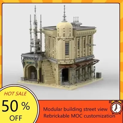 3157PCS MOC Space Battle SeriesTatooine Version of Boutique Hotel Building Block Model DIY Toys Image