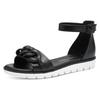 Riemchensandale MARCO TOZZI, Damen, Gr. 38, schwarz, Lederimitat, modisch, Schuhe, Keilabsatz, Sommerschuh, Sandalette, mit Zierkette Ton in Ton