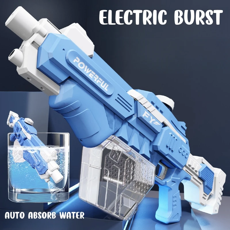 Kinder elektrische Burst Wasser pistole voll automatisch absorbieren Wasser Wasser pistole für Kinder Sommer Outdoor Pool Garten Kampfspiel Spielzeug Geschenk