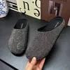 Kristall Frauen Pantoletten Schuhe Wohnungen Designer Schuhe Mode Casual Hausschuhe 2025, Elegante