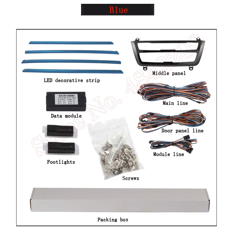 Led Umgebungs Licht Für BMW F30 F31 3 Serie 2010-2018 Dekorative 9-farbe Dashboard Fußraum Atmosphäre Lampe tür Panel Harte Bar Image