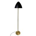 Lampadaire en Métal, noir et laiton