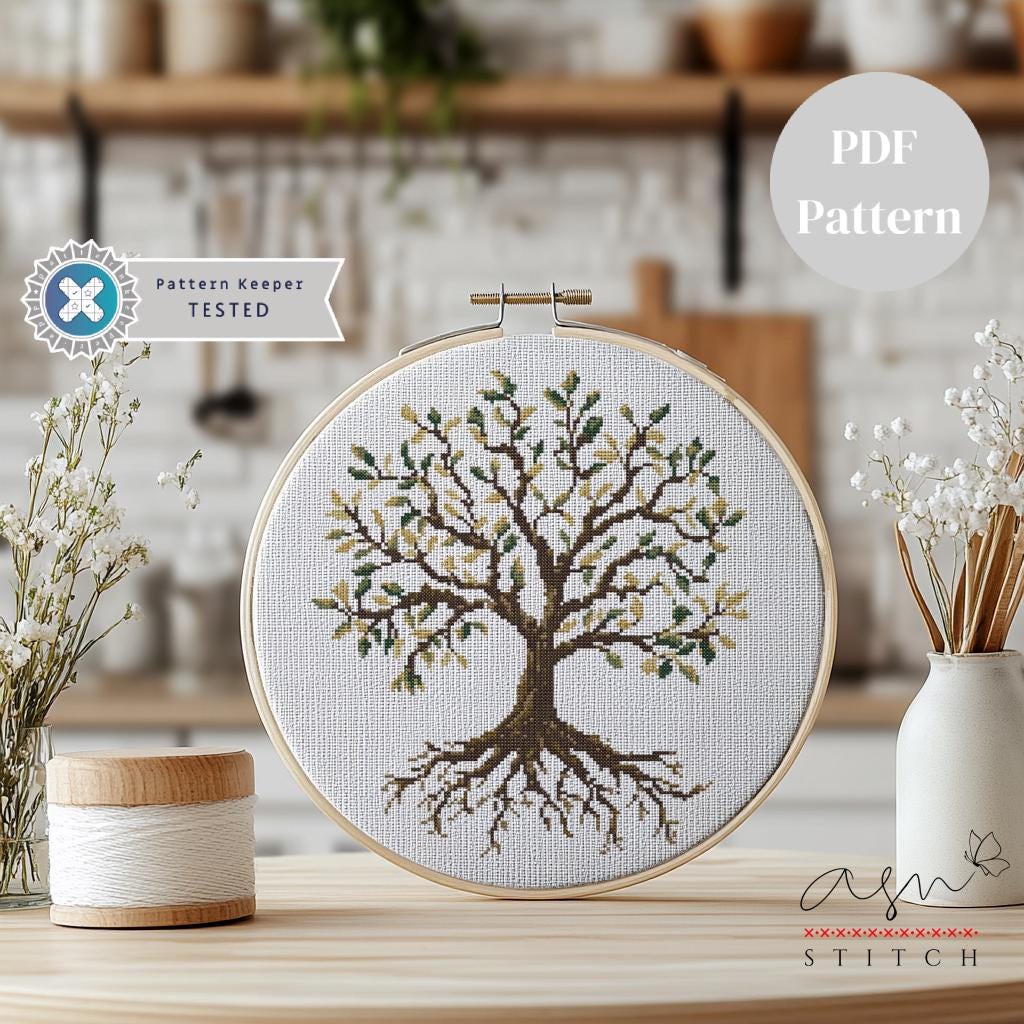 Punto croce Albero della vita, schema punto croce albero, punto croce, punto croce, punto croce, kit punto croce, punto croce, schema punto croce PDF