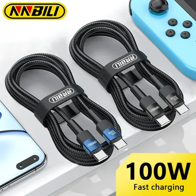 NNBILI USB C to Type C Cable 100W PD Fast Charging For iPhone 15 16 USB to USB C Cable For HUAWEI