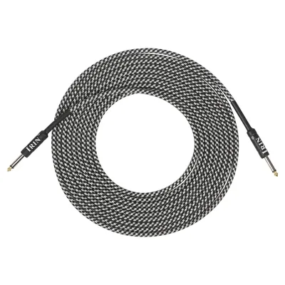 IRIN Guitar 6M Audio Cable Colorful Nickel Plug Audio Cable for Electric Guitar Electric Bass Amplifiers Guitar Parts Accessory