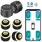 Sistema di monitoraggio della pressione dei pneumatici TPMS per auto Bluetooth 5.0 Display del telefono App per sensore di pressione dei pneumatici per auto moto per lOS Android