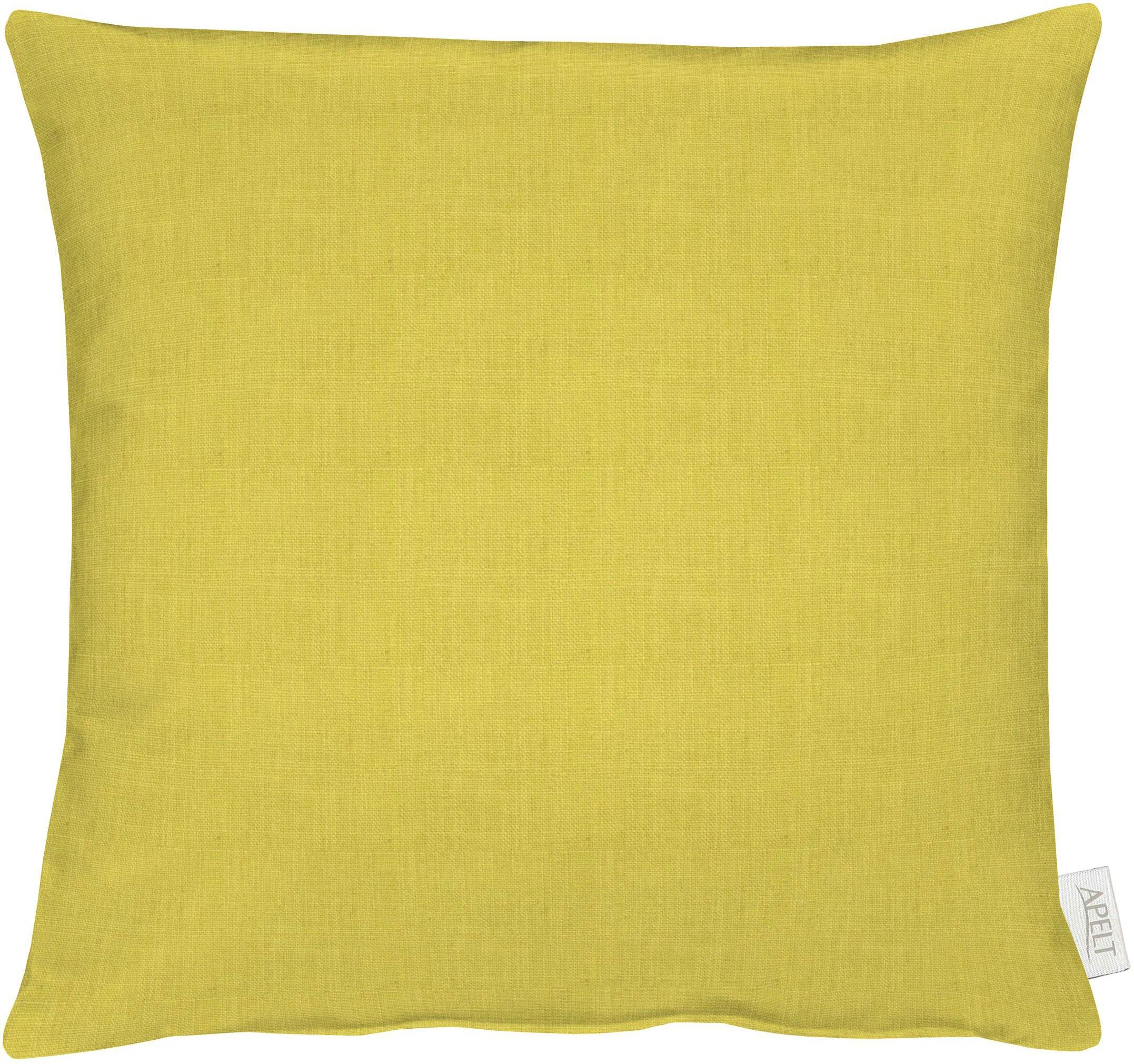 Dekokissen MISS MARY "ARIZONA" Gr. 1, grün (grüngelb, unifarben), B:46cm L:46cm, Leinen, Polyester, Dekokissen_Sitzkissen_Kissenhüllen