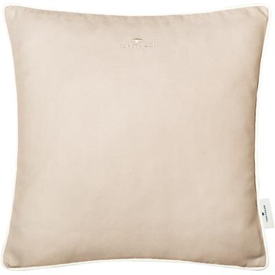 Dekokissen TOM TAILOR HOME "Dove Signature" Gr. 1, beige (beige, natur, sand, unifarben), B:40cm H:0,5cm L:40cm, Baumwolle, Polyester, Dekokissen_Sitzkissen_Kissenhüllen, mit Paspel, Kissenhülle ohne Füllung, 1 Stück Image