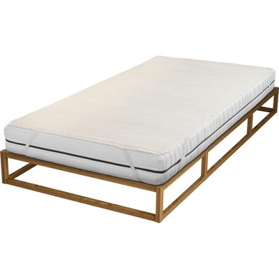 Matratzenauflage "Molton-Matratzenauflage "Premium Qualität", beige (natur), B:90cm L:190cm, Bezug: 100% Baumwolle, BIBERNA SLEEP & PROTECT, Matratzenzubehör Image