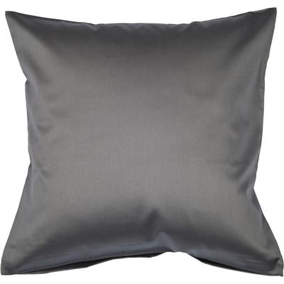 Kissenbezug JANINE "Colors Mako Satin", grau (graphit), B:50cm L:50cm, Mako-Satin, Obermaterial: 100% Baumwolle, Kissenbezüge, mit Reißverschluss, uni Kissenhülle, feinfädig, 100% Baumwolle Image