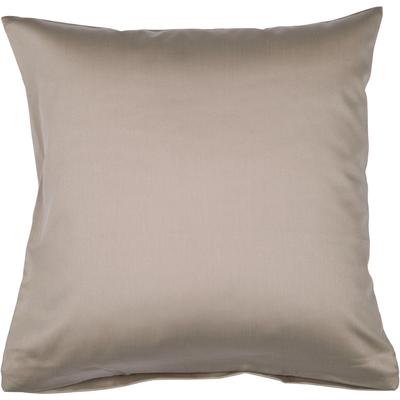 Kissenbezug JANINE "Colors Mako Satin", braun (cappuccino), B:50cm L:50cm, Mako-Satin, Obermaterial: 100% Baumwolle, Kissenbezüge, mit Reißverschluss, uni Kissenhülle, feinfädig, 100% Baumwolle Image