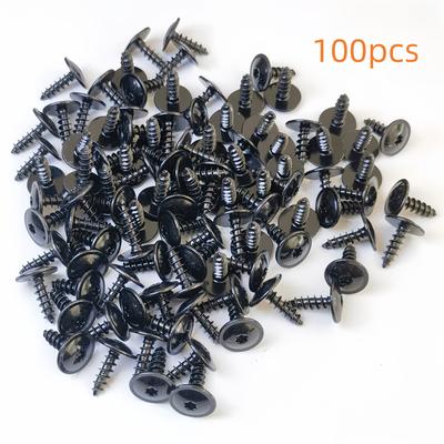 TEMU 50/100pcs T20 Black Self-tapping Screws, For Vw, For , For And More Vehicle Models. Image
