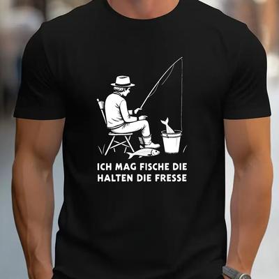 TEMU Men's Short- Sleeve Cotton T- Shirt With Cool Graphic Prints Image