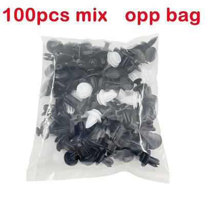 TEMU 100pcs 6 Types Car Universal Plastic Fastener Plastic Screw Nails Image