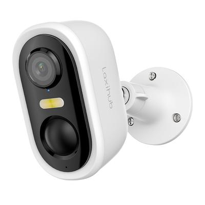 TEMU Laxihub Wifi Outdoor Battery Security Camera, 3mp 1296p Hd Video , 5200mah Battery Powered Cctv Camera For , Cloud/sd Card Storage, Detection, Spotlight, Color Night , Audio, No Sd Card Image