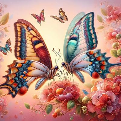 TEMU & Floral Diamond Painting Kit, Round Acrylic Diamond Art Set, Diy Mosaic Embroidery For Beginners, Animal Theme Home Decor For Living Room, Sofa Background Wall Hanging Image