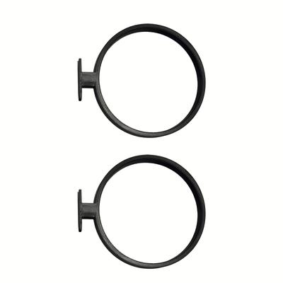 "TEMU 2pcs Acoustic Panel Plant Ring Large Black Mounting Pack Of 2 5", Plant Ring For Acoustic Panels, Floating Shelves" Image