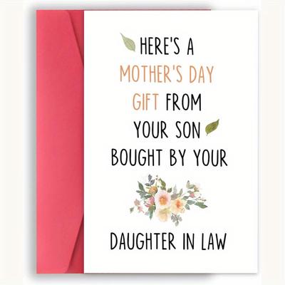 TEMU Hilarious Mother-in-law Mother's Day Card - Perfect Gift From Daughter-in-law, Unique Small Business Thank You Greeting Image
