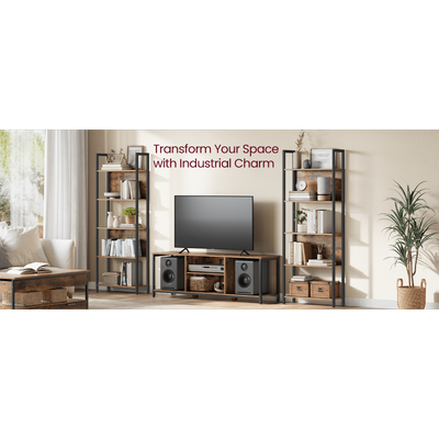TEMU Tv Stand For To 65 Inches, Tv Cabinet With Open Shelves, For Living Room, Entertainment Room Image