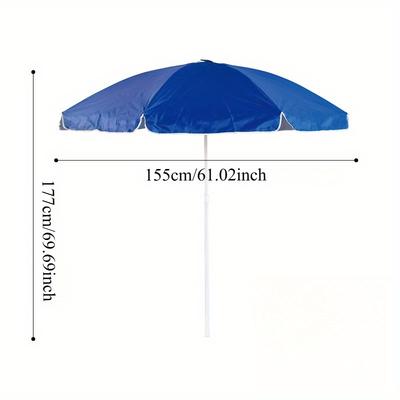 TEMU 1 Extra-large Outdoor Umbrella, Large Patio Sunshade Umbrella, Beach Umbrella, Commercial Rain Umbrella For The Yard Image