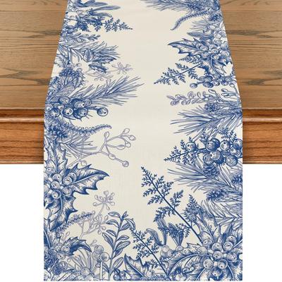 TEMU & Christmas Table - Linen, Rectangular, For Dining & Image