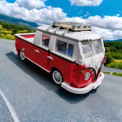 1048PCS Moc VW T1 Doka Autos Modell Geschwindigkeit Champions Gebäude DIY Kreative Montage Ziegel Image