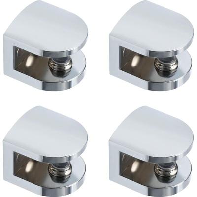 Coocheer - Glasregalhalterung, verstellbare Clip-Halterung, wandmontierte Unterstützung für 8–10 mm Image