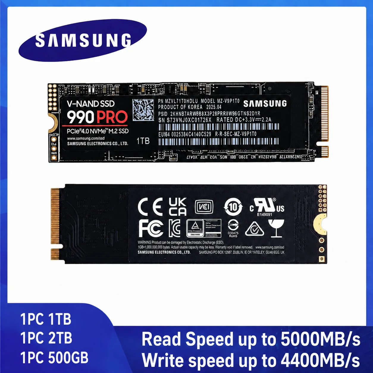 samsung ssd 990 pro solid state drive pcie 4.0 m.2 2280