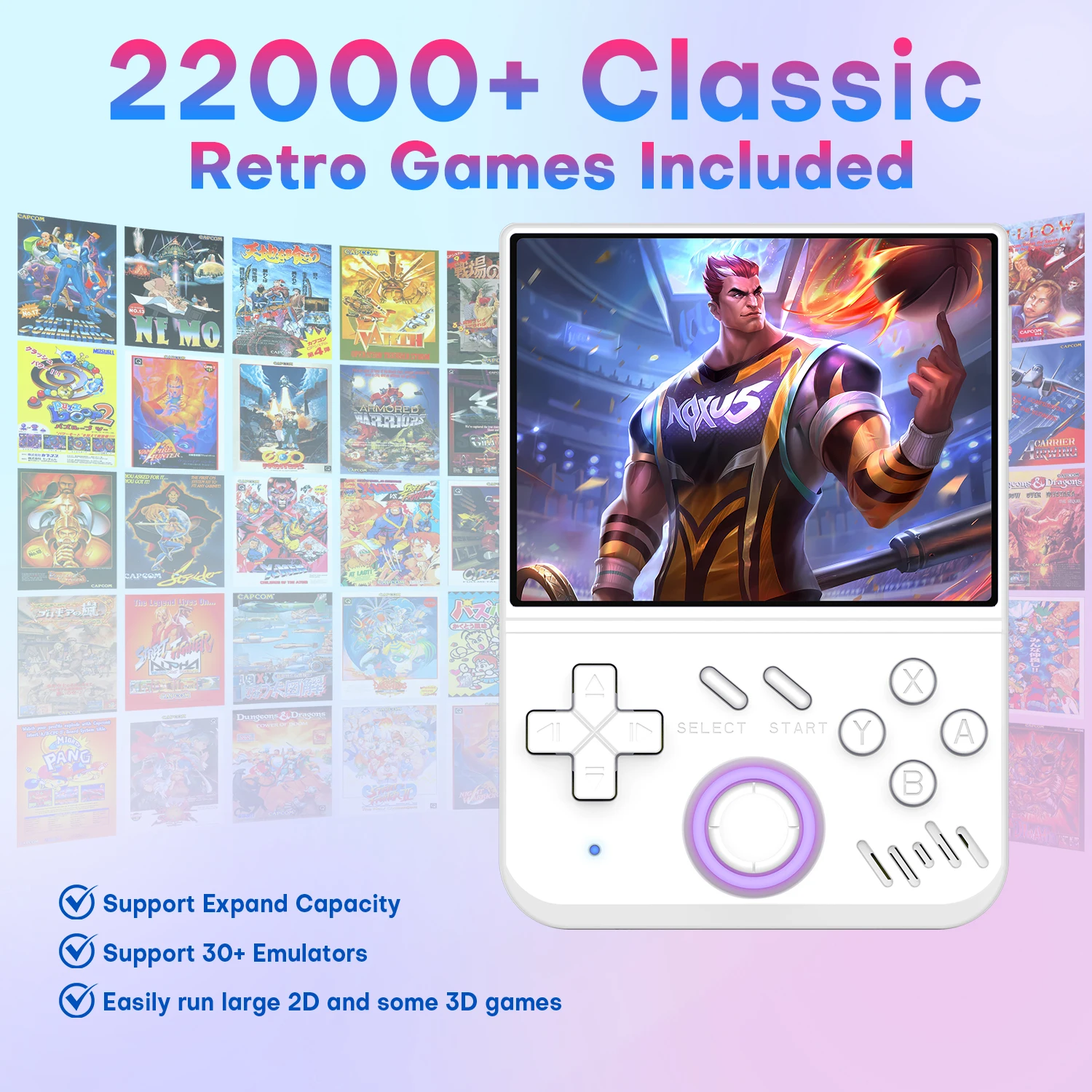 MY MINI Linux System 3,5-Zoll-IPS-Bildschirm Retro-Handheld-Videospielkonsole Tragbarer benutzerdefinierter Videoplayer 2,4 G Dual Wireless Controller Image