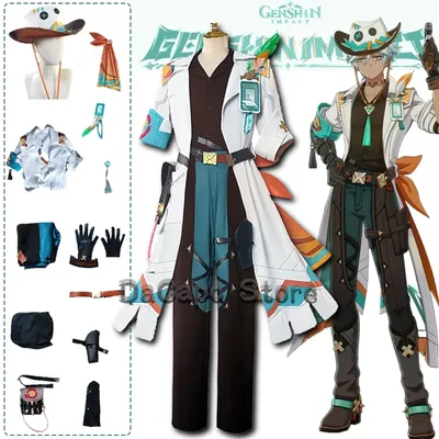 Ifa Cosplay Genshin Impact Cosplay Kostüm Perücke Uniformen Hut Roleplay Party Stiefel Halloween Image
