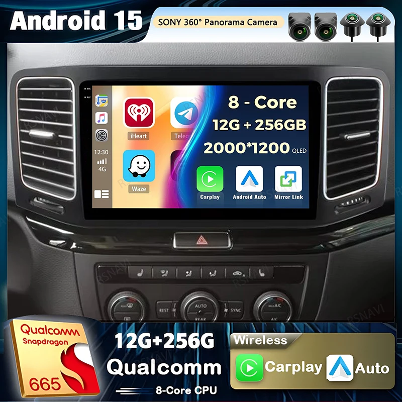 Android 15 Carplay Autoradio Für Volkswagen VW Sharan 2012-2018 Multimedia Video Player Navigation GPS Stereo DVD Head Unit BT