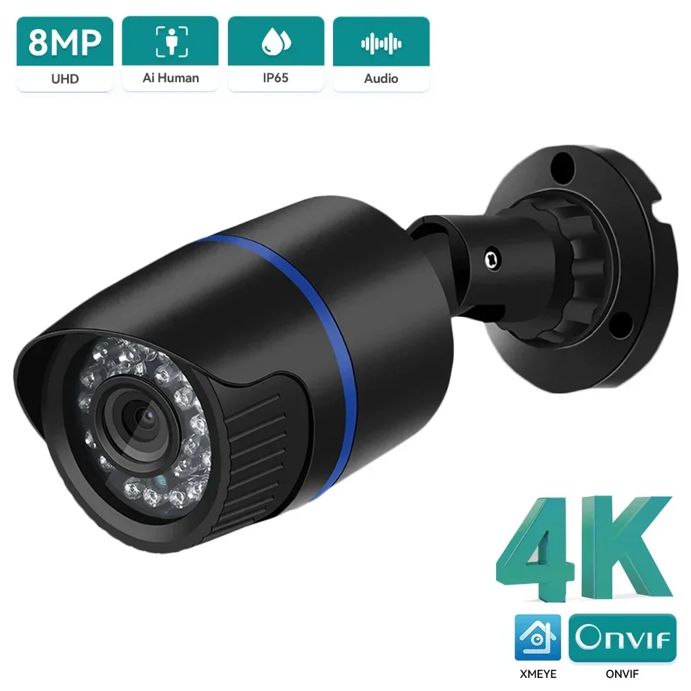 4K 8MP Ultra HD IP Kamera 5MP Bullet Web Kamera Audio Aufnahme Bewegungserkennung Wasserdichte Outdoor Kamera XMeye Cloud H.265 Image