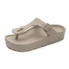 Damen-Flip-Flops, Eva-Clogs, Hausschuhe, dicke Sohlen, Plateau-Sandalen, Damen-Strandschuhe mit Fußgewölbeunterstützung, leicht, große Größe 44,