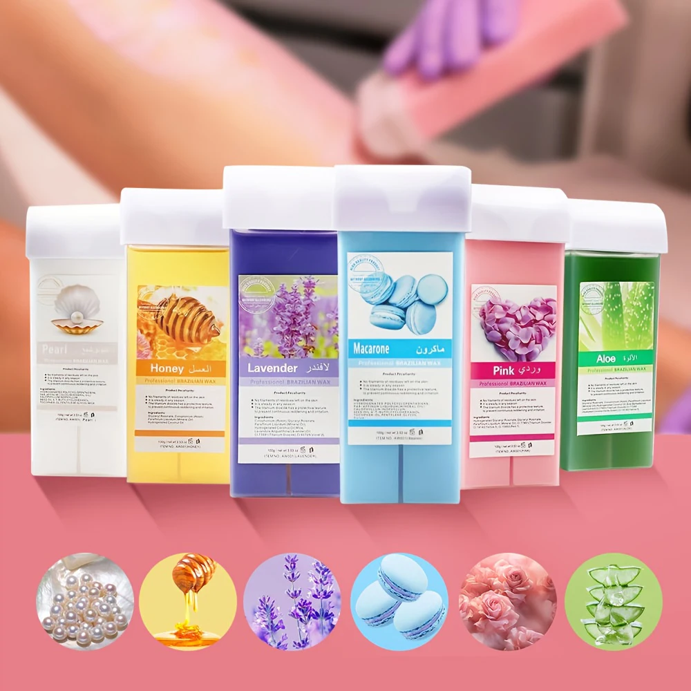 100g Roll On Wachs Haar Entfernung Wachs Patrone Enthaarung Wachs Roller Für Empfindliche Haut Wachsen Patrone Nachfüllen Hause selbst Wachsen Image