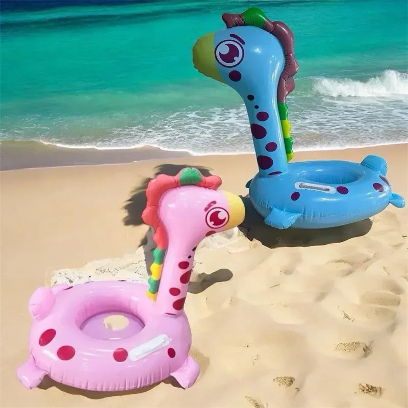 PVC Aufblasbares Wasserspielzeug Baby Wasserspielzeug Schwimmring Giraffenform Aufblasbarer Schwimmsitz Sommer Pool Ausrüstung Stuhl für Kinder