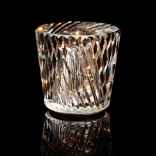 Nachttischlampe aus Kristall, Diamant-Tischleuchte, 3 helle Farben mit einstellbarer Helligkeit, USB-Lade-Nachtlicht, Dekoration, Schlafzimmer-Nachttischlampe