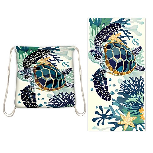 bedrucktes Strandtuch, leichte, schnelltrocknende, sandfreie Stranddecke, ideal für Reisen, Pool und den Einsatz im Freien Image