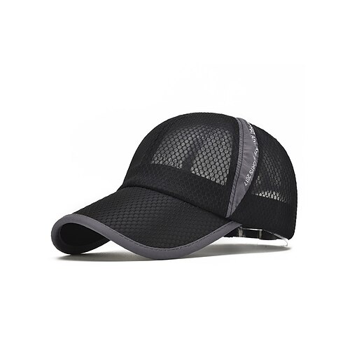 Atmungsaktive Mesh-Sport-Baseballkappe für Herren – leichte, schnelltrocknende Outdoor-Laufmütze mit Reflektorstreifen zum Wandern, Joggen, Angeln und für Sommerreisen Image