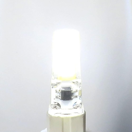 G4 LED-Glühbirnen COB 5 W, entspricht 50 W, AC12 V, DC12–24 V, dimmbare LED-Glühbirne, Silikon, G4-Bi-Pin-Sockel, LED-Licht, Weiß, Warmweiß, für Kristalllampen, Kronleuchter, 5 Stück Image