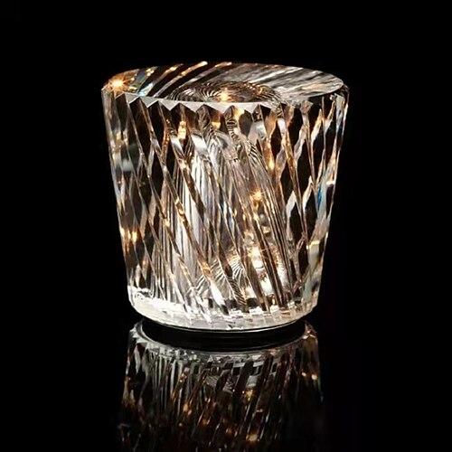 Nachttischlampe aus Kristall, Diamant-Tischleuchte, 3 helle Farben mit einstellbarer Helligkeit, USB-Lade-Nachtlicht, Dekoration, Schlafzimmer-Nachttischlampe