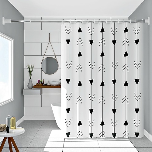 PEVA Duschvorhänge wasserabweisender Badvorhang für Badezimmer-Dusche und Badewanne mit Haken extra lang 240cm Image