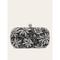 Abend-Clutch für Damen mit Perlen und Blumenmuster und Kristallverschluss – elegante Handtasche für Hochzeiten, Cocktailpartys und formelle Anlässe