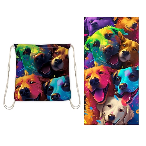 bedrucktes Strandtuch, leichte, schnelltrocknende, sandfreie Stranddecke, ideal für Reisen, Pool und den Einsatz im Freien Image