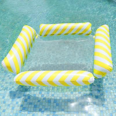 1 Packung Hängematten-Pool-Schwimmhilfen für Erwachsene, aufblasbare Mehrzweck-Pool-Schwimmhilfen aus PVC, Wasserhängematte, Lounge-Schwimmhilfen Image
