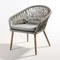 Meubles de jardin chaise de salle à manger chaises de corde de jardin classiques avec coussin