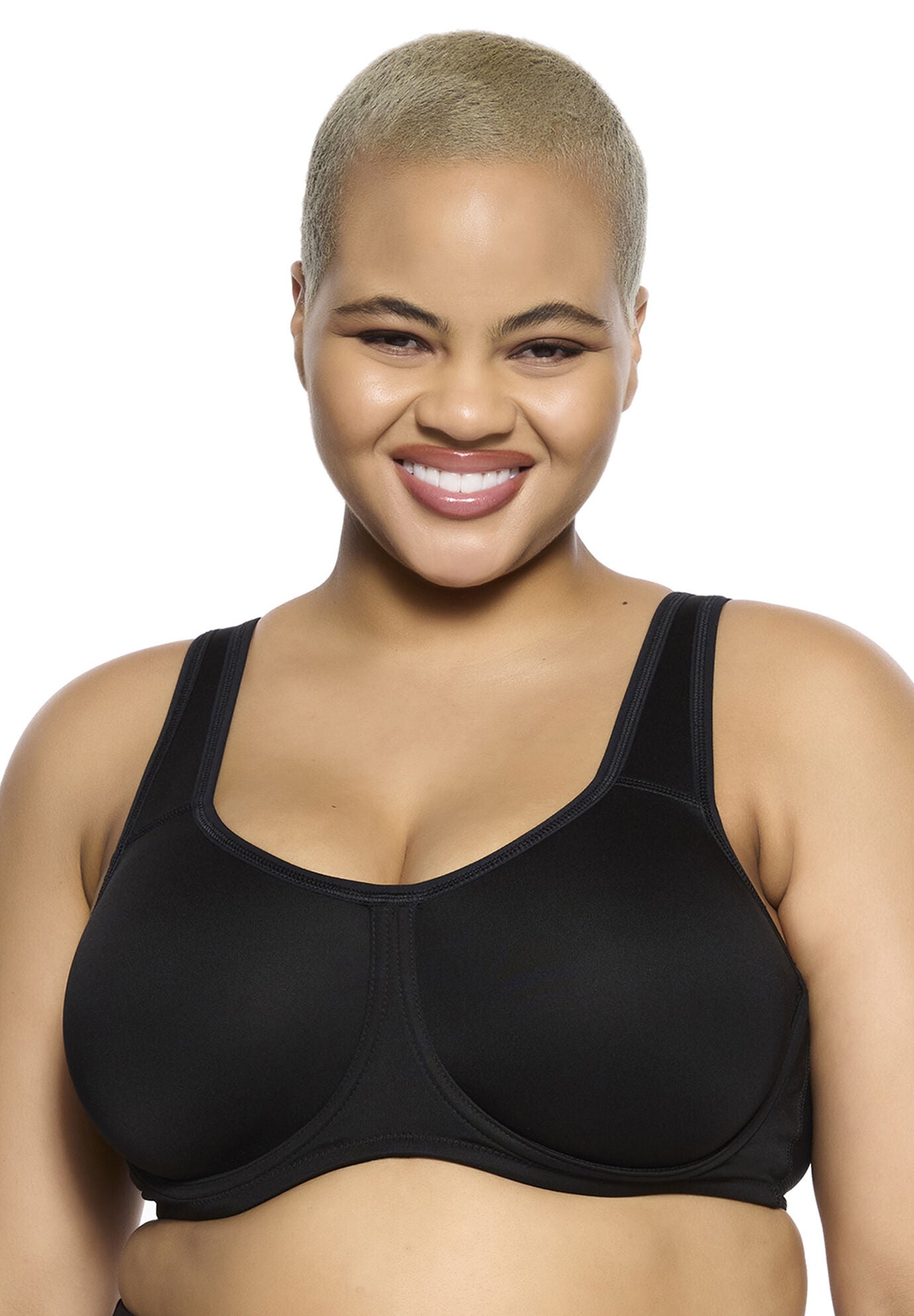 Plus Size Women's Body X Underwire Sports Bra by Paramour by Felina in Black Blk (Size 38 D)