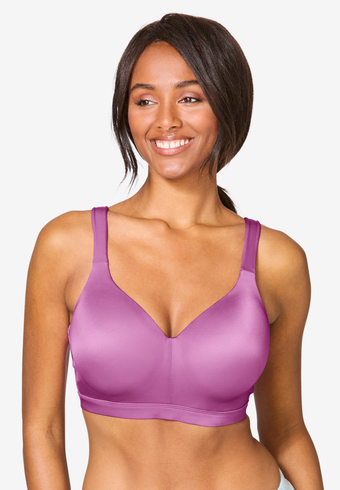 Plus Size Women's Full-Coverage Smooth No-Wire Bra by Catherines in Pretty Orchid (Size 50 B)